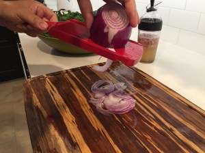 slice your red onions thin.
